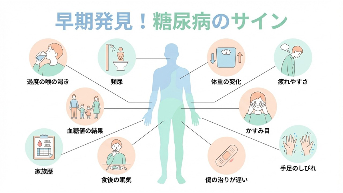 糖尿病が疑われる症状とは？初期サインの目安