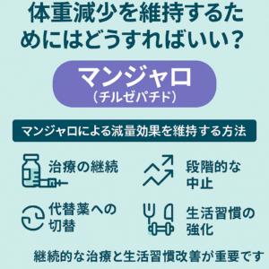 マンジャロを使っている方が体重減少を維持するためにはどうすればいい？