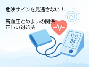 危険サインを見逃さない！高血圧とめまいの関係と正しい対処法