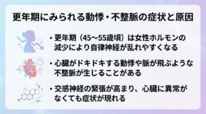 更年期の動悸に関する案内画像