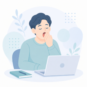 日中に強い眠気がある方のイラスト